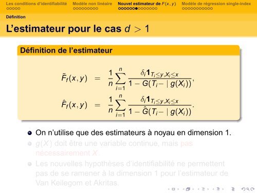 ProblÃ¨mes de rÃ©duction de dimension pour la rÃ©gression en ... - Isped