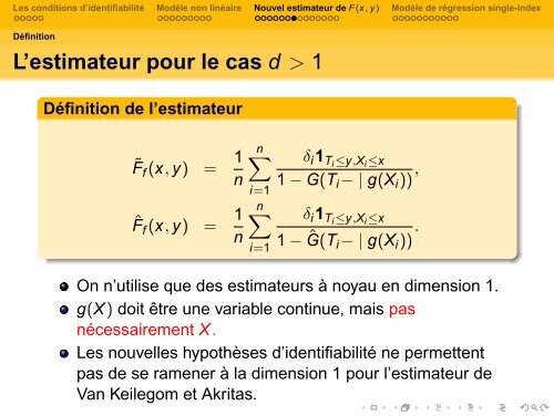 ProblÃ¨mes de rÃ©duction de dimension pour la rÃ©gression en ... - Isped