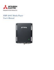 NMP-200U Media Player User's Manual - Mitsubishi Presentation ...