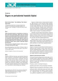 Sigara ve periodontal hastalÄ±k iliÅkisi - Gazi Ãniversitesi