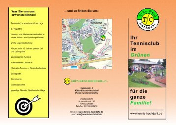 Ihr Tennisclub im Grünen - Tennis-Club Grün-Weiss Hochdahl e.V.