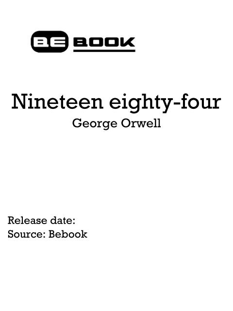 Nineteen Eighty Four Orwell George Pdf Cove Systems