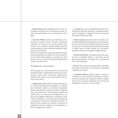 Memoria Social 2008 (.pdf 3.9Mb) - Antel