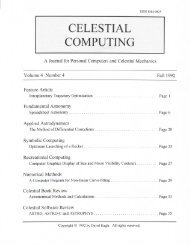 CELESTIAL COMPUTING - Orbital and Celestial Mechanics Website