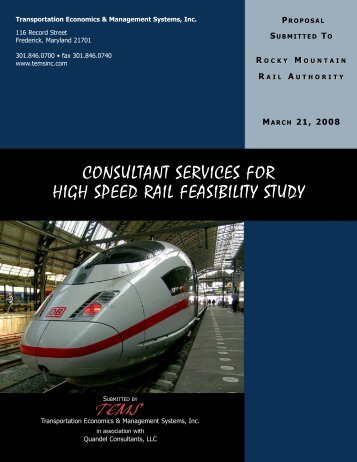consultant services for high speed rail feasibility study tems