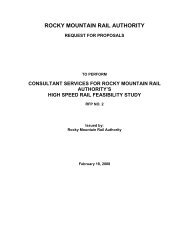 RMRA Rail Feasibility Study RFP and Scope of - Rocky Mountain ...