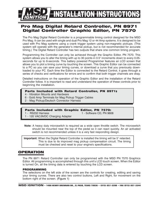 Pro Mag Digital Retard Controller-Digital Controller Graphic Editor