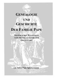 GENEALOGIE UND GESCHICHTE DER FAMILIE PAPE - R.J.Sasse