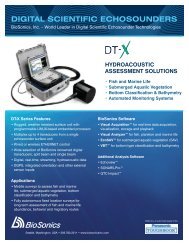 DIGITAL SCIENTIFIC ECHOSOUNDERS - BioSonics, Inc