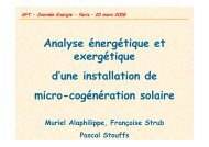 Analyse Ã©nergÃ©tique et exergÃ©tique d'une installation de ... - LEME