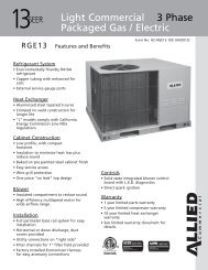 R-Series (RGE) Product Specification/EHB - Allied Commercial