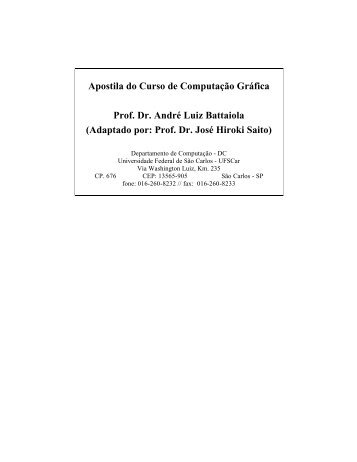 Apostila do Curso de ComputaÃ§Ã£o GrÃ¡fica Prof. Dr. AndrÃ© Luiz ...