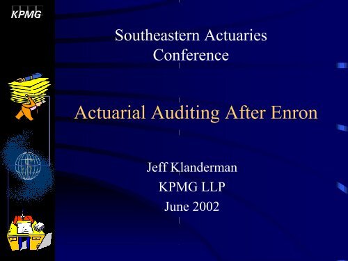 Actuarial Auditing After Enron - Actuary.com