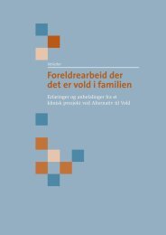 Foreldrearbeid der det er vold i familien - Alternativ til vold