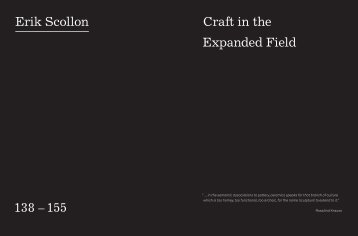 Craft in the Expanded Field 138 â 155 Erik Scollon