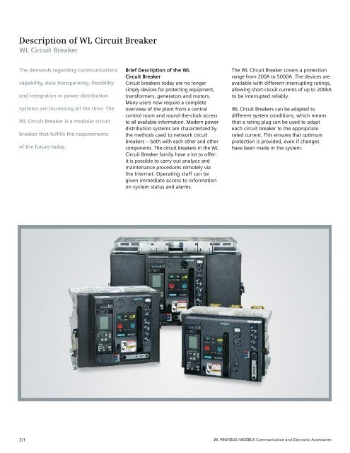 WL Circuit Breakers - Siemens