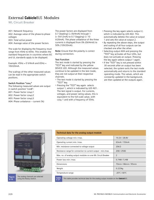 WL Circuit Breakers - Siemens