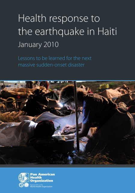 Health response to the earthquake in Haiti, January 2010