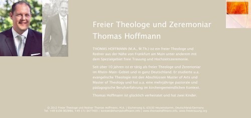 Trauung - Thomas Hoffmann