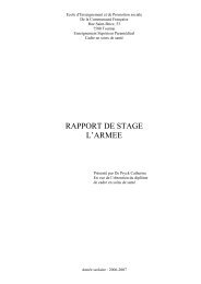 RAPPORT DE STAGE L'ARMEE - Lereservoir.eu