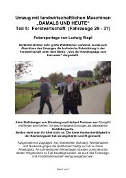 Teil 5: Forstwirtschaft (Fahrzeuge 29 - 37) - Weitersfelden