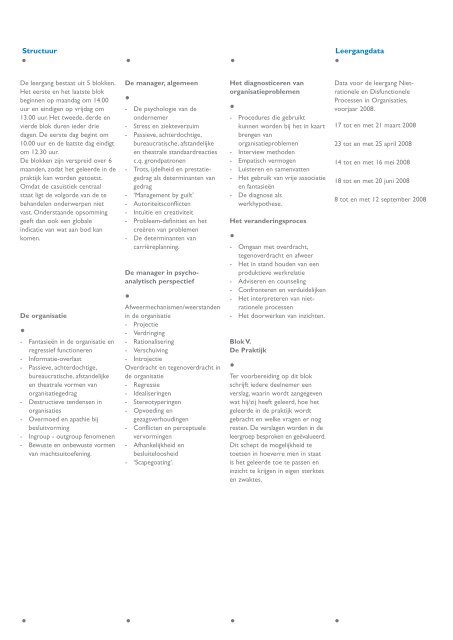 management leergang van niet-rationele en disfunctionele ...