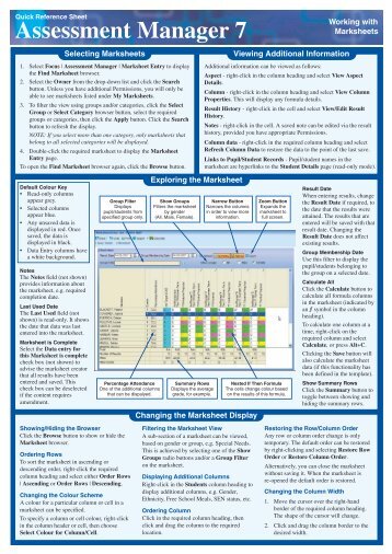 QRS SIMS Assessment Manager 7 Marksheets.pdf - EiS Kent