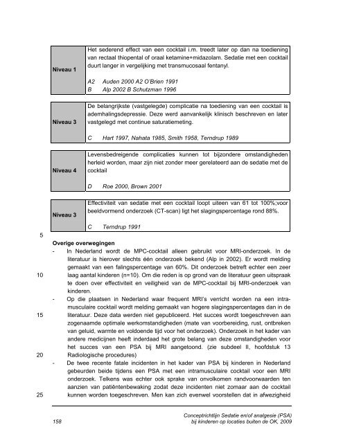 Sedatie en/of analgesie (PSA) bij kinderen - Nederlandse ...