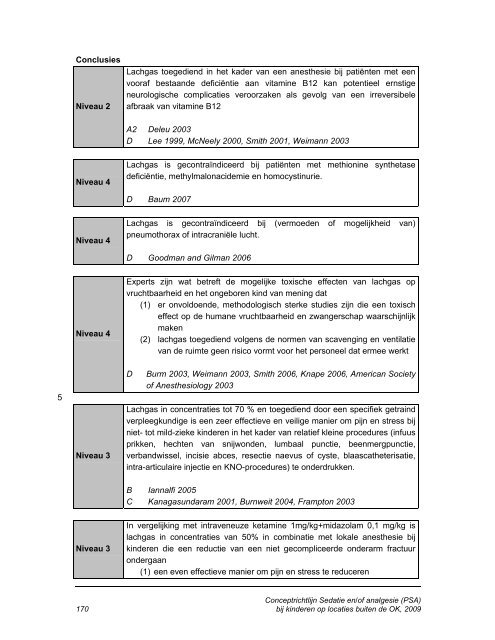 Sedatie en/of analgesie (PSA) bij kinderen - Nederlandse ...