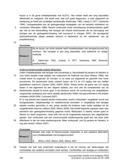 Sedatie en/of analgesie (PSA) bij kinderen - Nederlandse ...