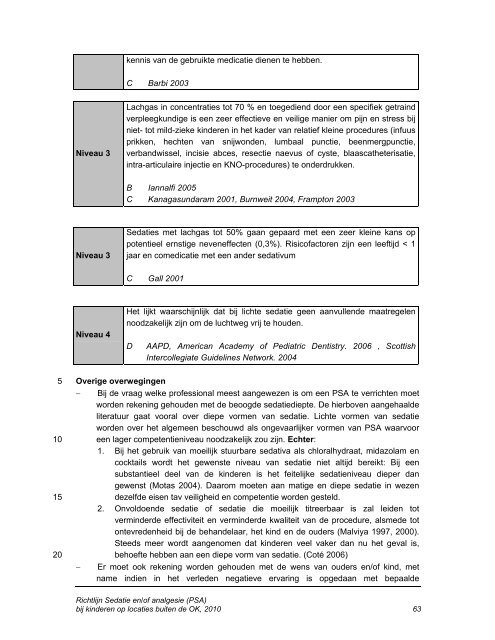 Sedatie en/of analgesie (PSA) bij kinderen - Nederlandse ...