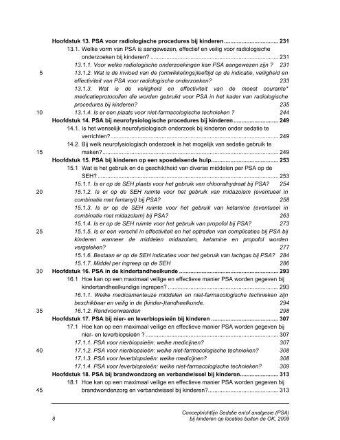 Sedatie en/of analgesie (PSA) bij kinderen - Nederlandse ...