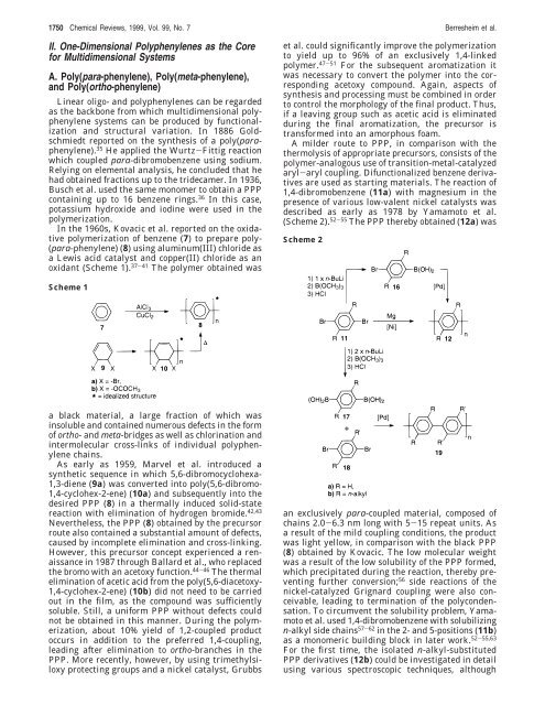 Polyphenylene Nanostructures - Cluster for Molecular Chemistry