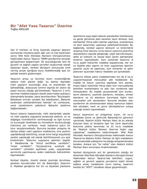 Bülten 97 (Mart-Nisan 2012) - Mimarlar Odası Ankara Şubesi