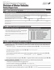 Medical Report Form (DLAB-CDL-1) - West Virginia Department of ...