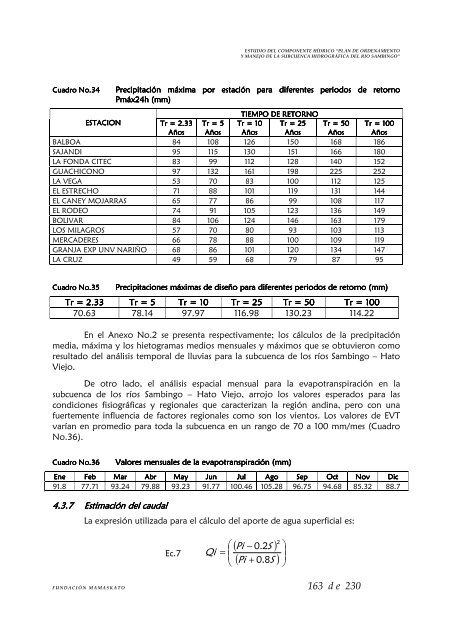 Hidrología - Corporación Autónoma Regional del Cauca