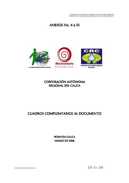 Hidrología - Corporación Autónoma Regional del Cauca