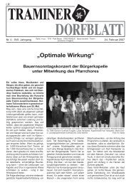 âOptimale Wirkungâ - Traminer Dorfblatt