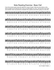 Note Reading Exercise : Bass Clef