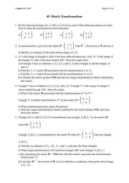 Mathematics Higher Level Robert Joinson