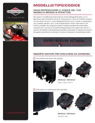 MODELLO/TIPO/CODICE - Briggs & Stratton