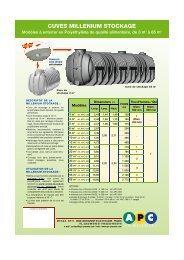 CUVES MILLENIUM STOCKAGE - CALONA PURFLO