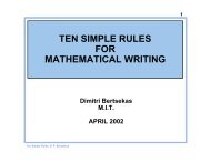 TEN SIMPLE RULES FOR MATHEMATICAL WRITING - LJK