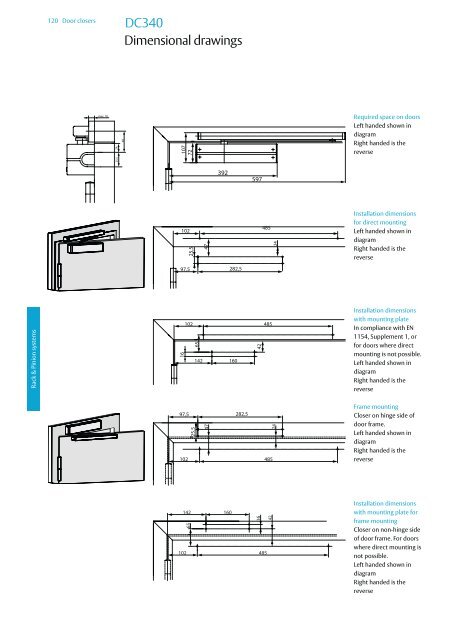 Door closers Technical information - ASSA ABLOY