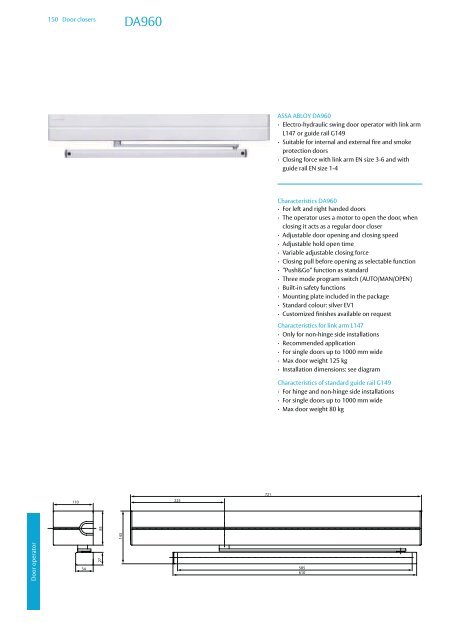 Door closers Technical information - ASSA ABLOY