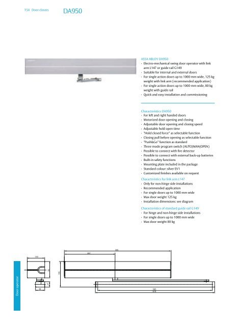 Door closers Technical information - ASSA ABLOY