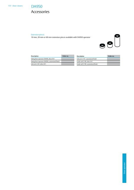 Door closers Technical information - ASSA ABLOY