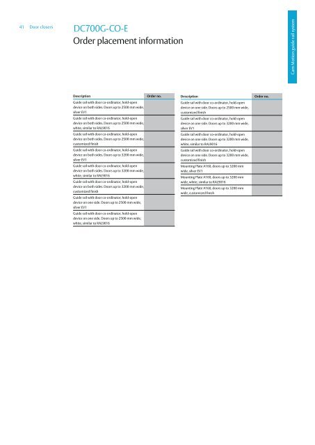 Door closers Technical information - ASSA ABLOY