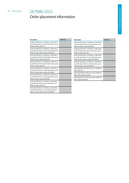 Door closers Technical information - ASSA ABLOY