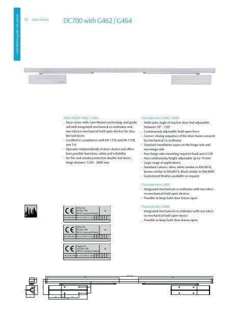 Door closers Technical information - ASSA ABLOY